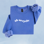 HEATHER DEEP ROYAL — Oh So Cycle Branded Crewneck Sweatshirt
