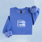 HEATHER DEEP ROYAL — Oh So Cycle Branded Crewneck Sweatshirt