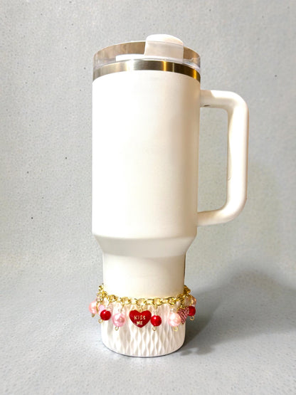 Valentines Day Gold Chain Charm Bracelet for Tumbler - PREORDER