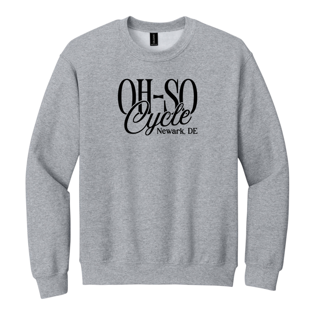 SPORT GRAY — Oh So Cycle Branded Crewneck Sweatshirt