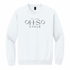 WHITE — Oh So Cycle Branded Crewneck Sweatshirt