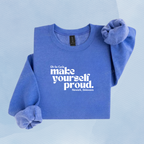 HEATHER DEEP ROYAL — Oh So Cycle Branded Crewneck Sweatshirt