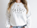 WHITE — Oh So Cycle Branded Crewneck Sweatshirt