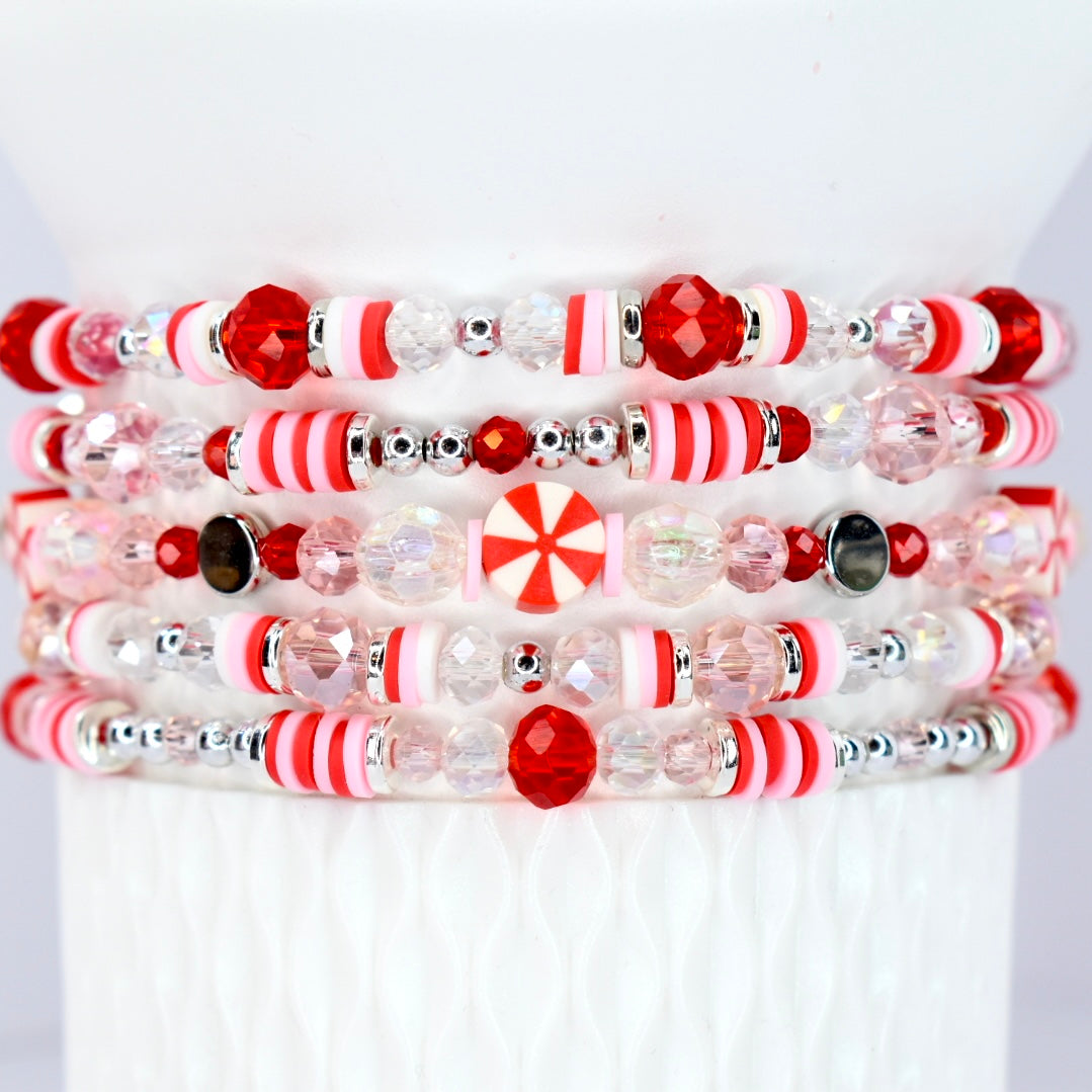 Peppermint Strawberry Twist Bracelet Collection