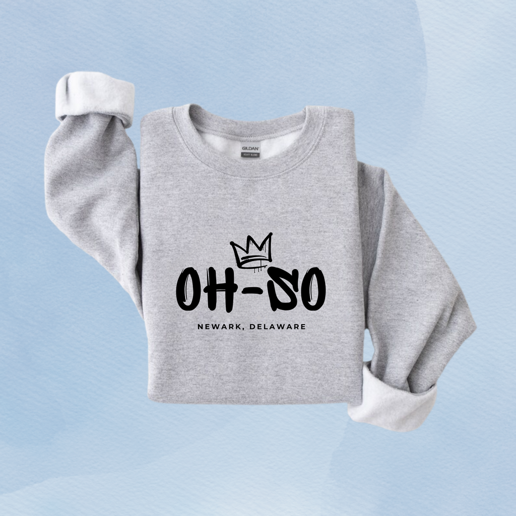 SPORT GRAY — Oh So Cycle Branded Crewneck Sweatshirt