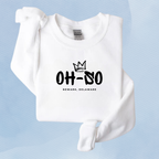 WHITE — Oh So Cycle Branded Crewneck Sweatshirt