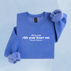 HEATHER DEEP ROYAL — Oh So Cycle Branded Crewneck Sweatshirt