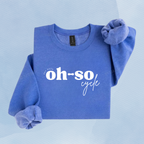 HEATHER DEEP ROYAL — Oh So Cycle Branded Crewneck Sweatshirt