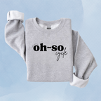 SPORT GRAY — Oh So Cycle Branded Crewneck Sweatshirt