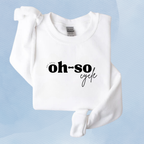 WHITE — Oh So Cycle Branded Crewneck Sweatshirt
