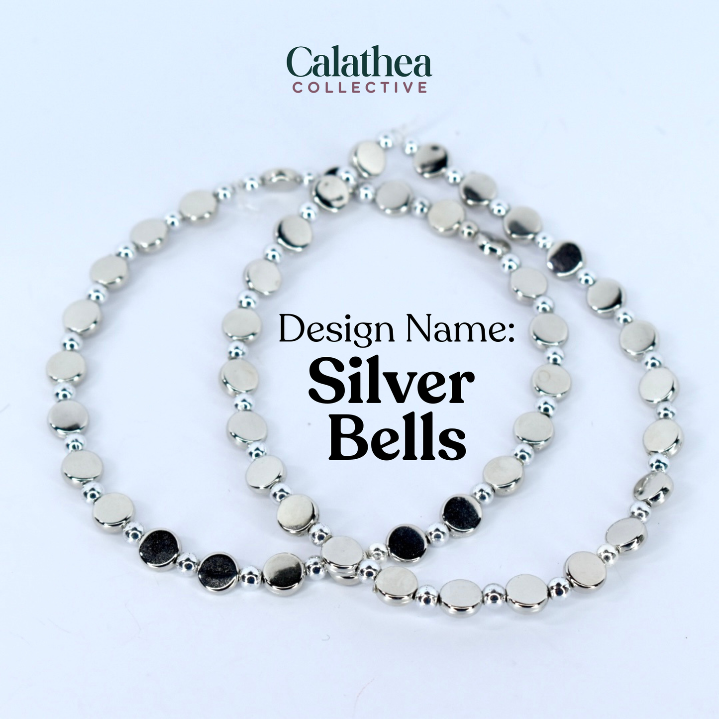 Silver bead bracelet that sparkles