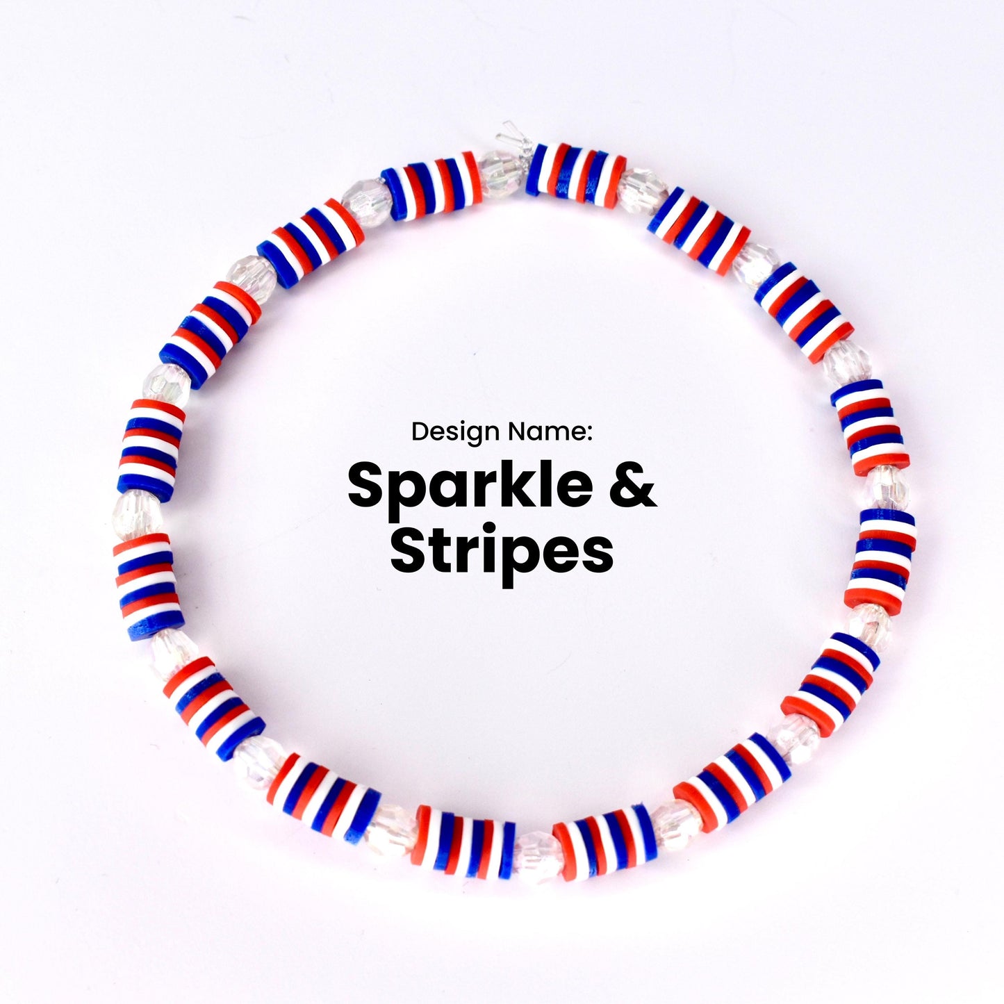 red white blue and sparkle bracelet for Stanley & Tumblers