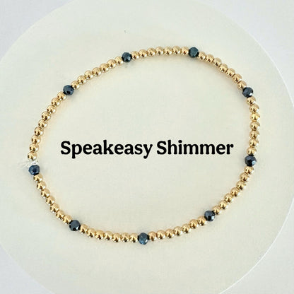 Small gold and black crystal beaded bracelet for Stanley cups and tumblers.
