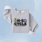 SPORT GRAY — Oh So Cycle Branded Crewneck Sweatshirt