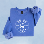 HEATHER DEEP ROYAL — Oh So Cycle Branded Crewneck Sweatshirt