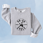 SPORT GRAY — Oh So Cycle Branded Crewneck Sweatshirt
