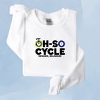 WHITE — Oh So Cycle Branded Crewneck Sweatshirt