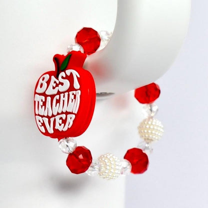 Best Teacher Ever Tumbler Handle Bracelet