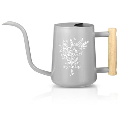 Personalized Floral Bouquet Watering Can with Custom Name or Word
