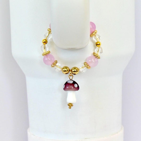 Mushroom Charm Tumbler Handle Bracelet
