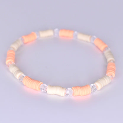 Peaches and Cream Bracelets: Orange & Ivory Accessory
