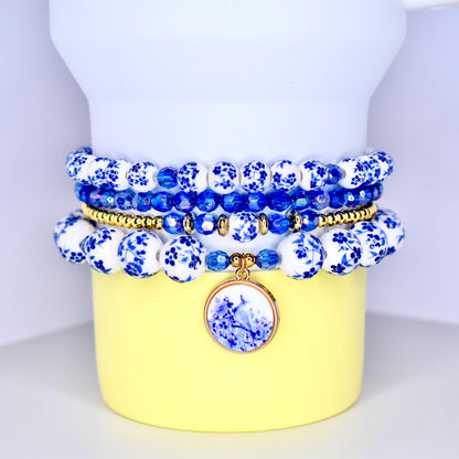 Blue and White Chinoiserie Collection - 4 Piece Set