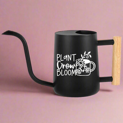 Watering Can with Plant Grow Bloom Design