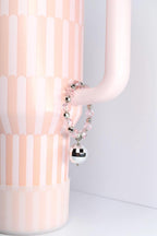Pink & Silver Disco Ball Tumbler Handle Bracelet