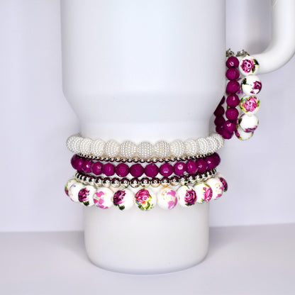 Vintage Rose Bracelet Stack - 5 Piece Set