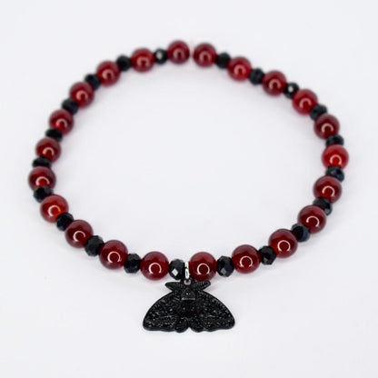 Dark Romance Moth Charm Bracelet