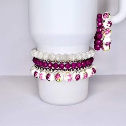 Vintage Rose Bracelet Stack - 5 Piece Set