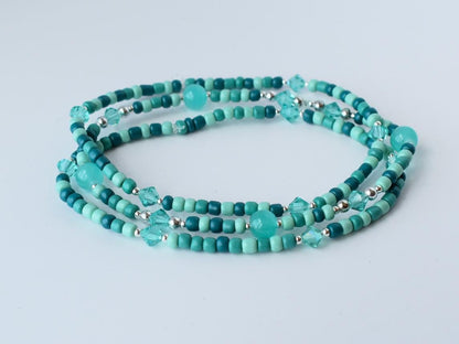 Turquoise Ocean Breeze Bracelet Stack - 3 Piece Set