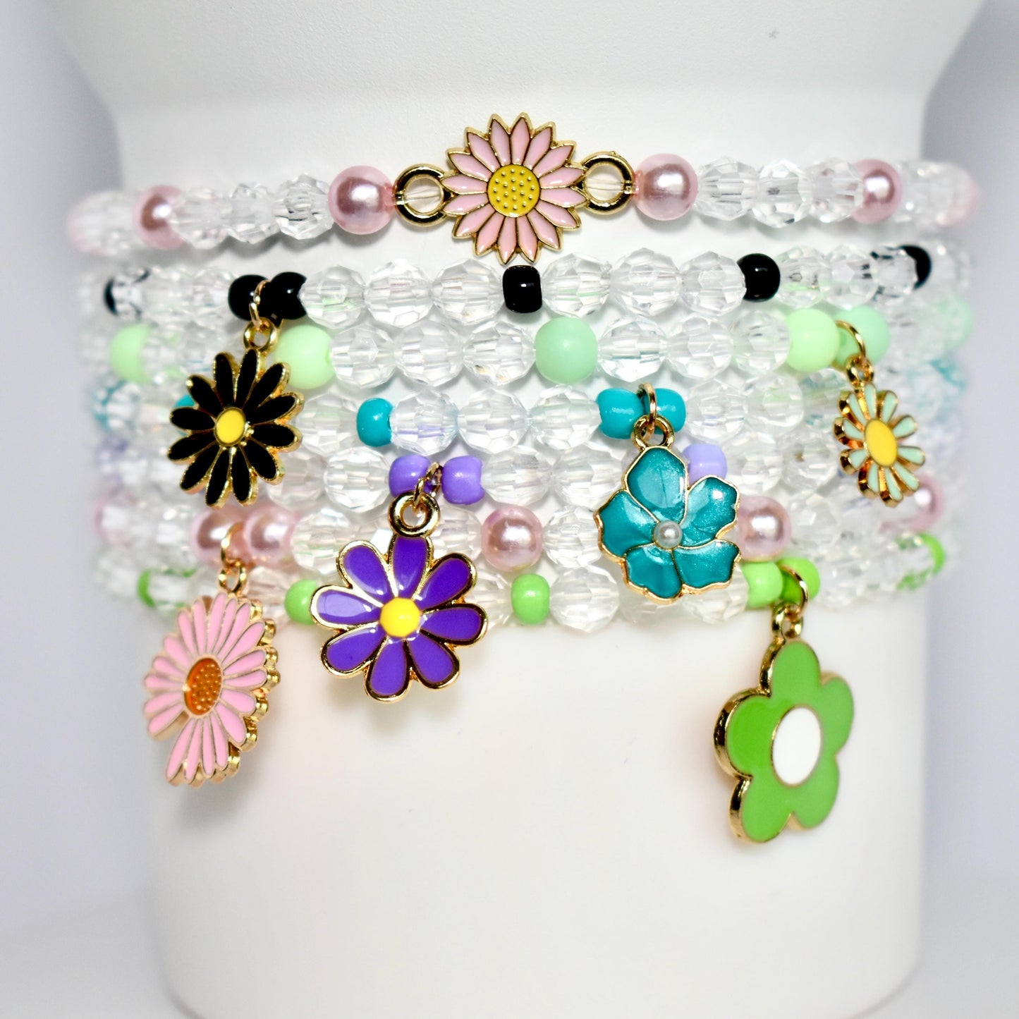 Flower Garden Charm Bracelet Collection