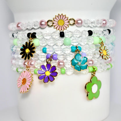 Flower Garden Charm Bracelet Collection
