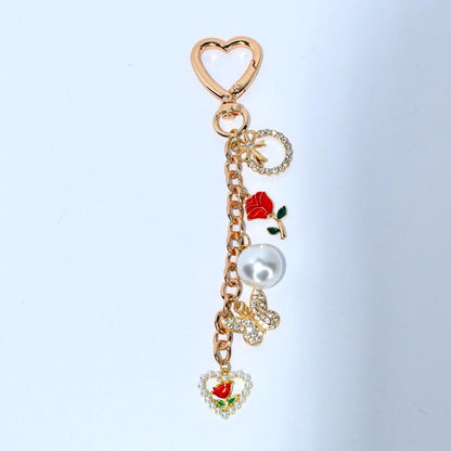 Romantic Rose Charm Keychain or Bag Charm