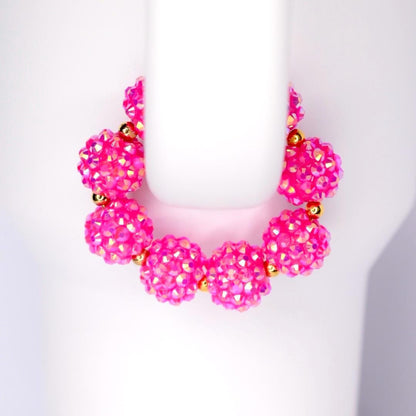 Pink Sparkly Beaded Tumbler Handle Bracelet