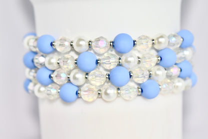 Baby Blue Pearl Beaded Bracelet