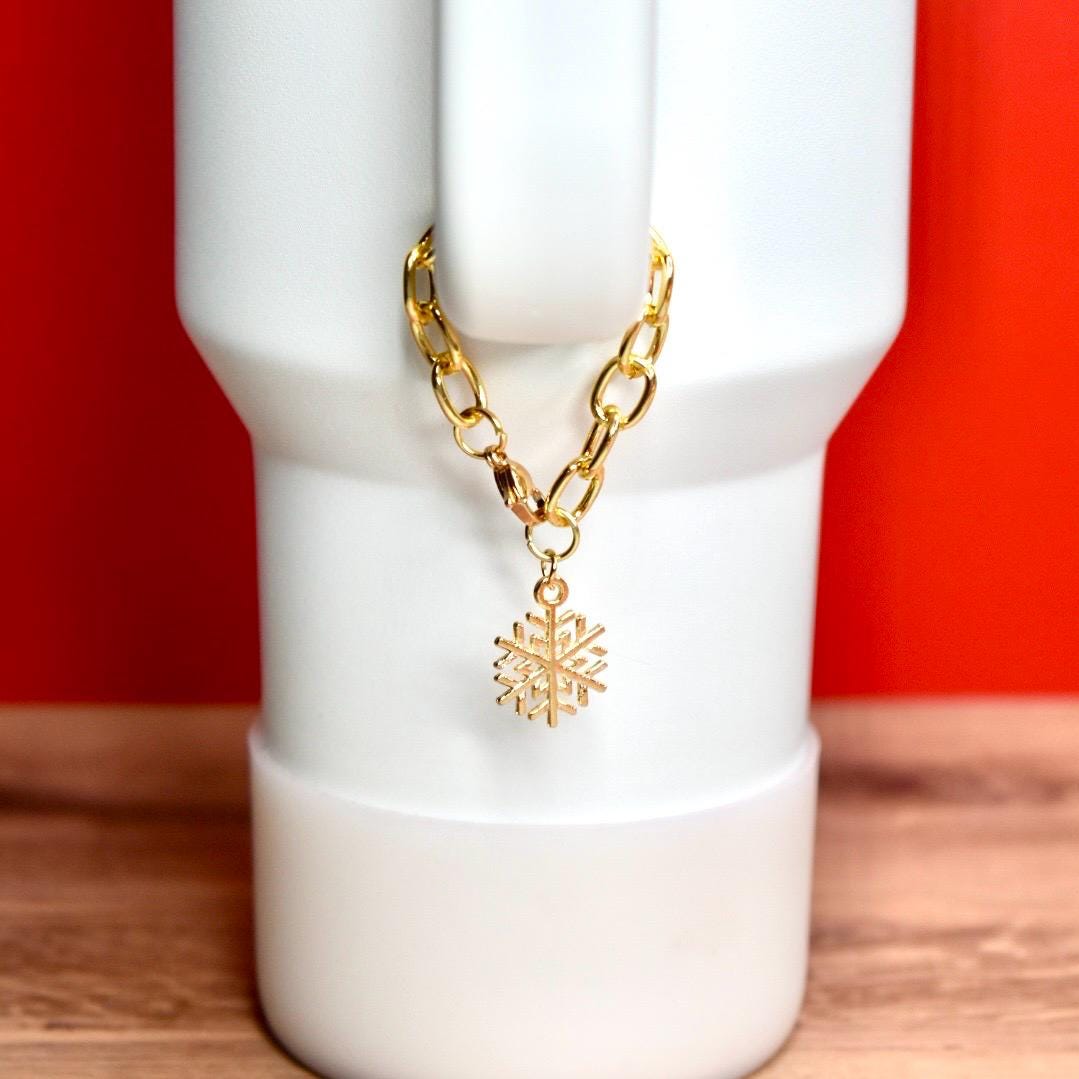 Christmas Themed Tumbler Handle Charm Bracelet - Choose Your Charm