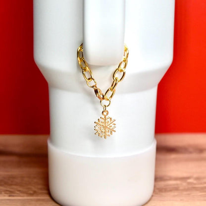 Christmas Themed Tumbler Handle Charm Bracelet - Choose Your Charm