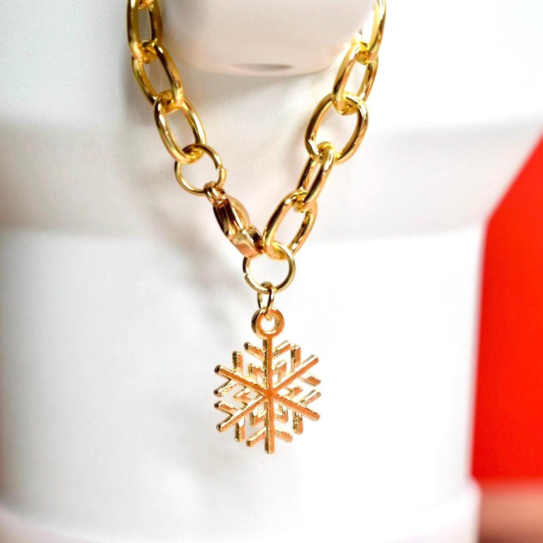 Christmas Themed Tumbler Handle Charm Bracelet - Choose Your Charm