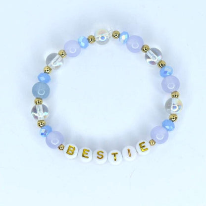 Bestie Bracelet Set: Pastel Crystal Beaded Friendship Bracelets