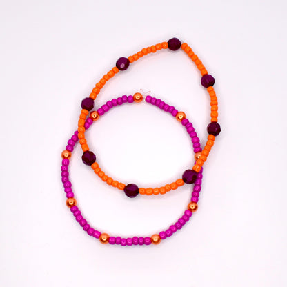 Orange and Purple Sunset Bracelet Collection