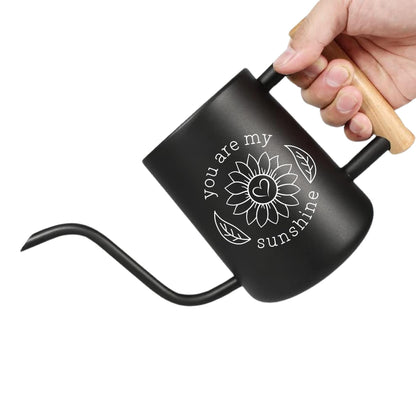 Personalized Metal Watering Can with Wood Handle - You Are My Sunshine