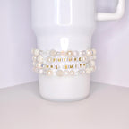 Sparkling White Beaded Bracelet