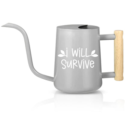 Personalized Watering Can with Wood Handle - I Will Survive
