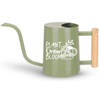 Indoor Plant Care Watering Can Stainless Steel Construction Modern Style Garden Tool Premium Quality Metal Body Wooden Handle Design Gooseneck Spout Precise Control Beautiful Minimalist Aesthetic Multiple Color Options Plant Essential