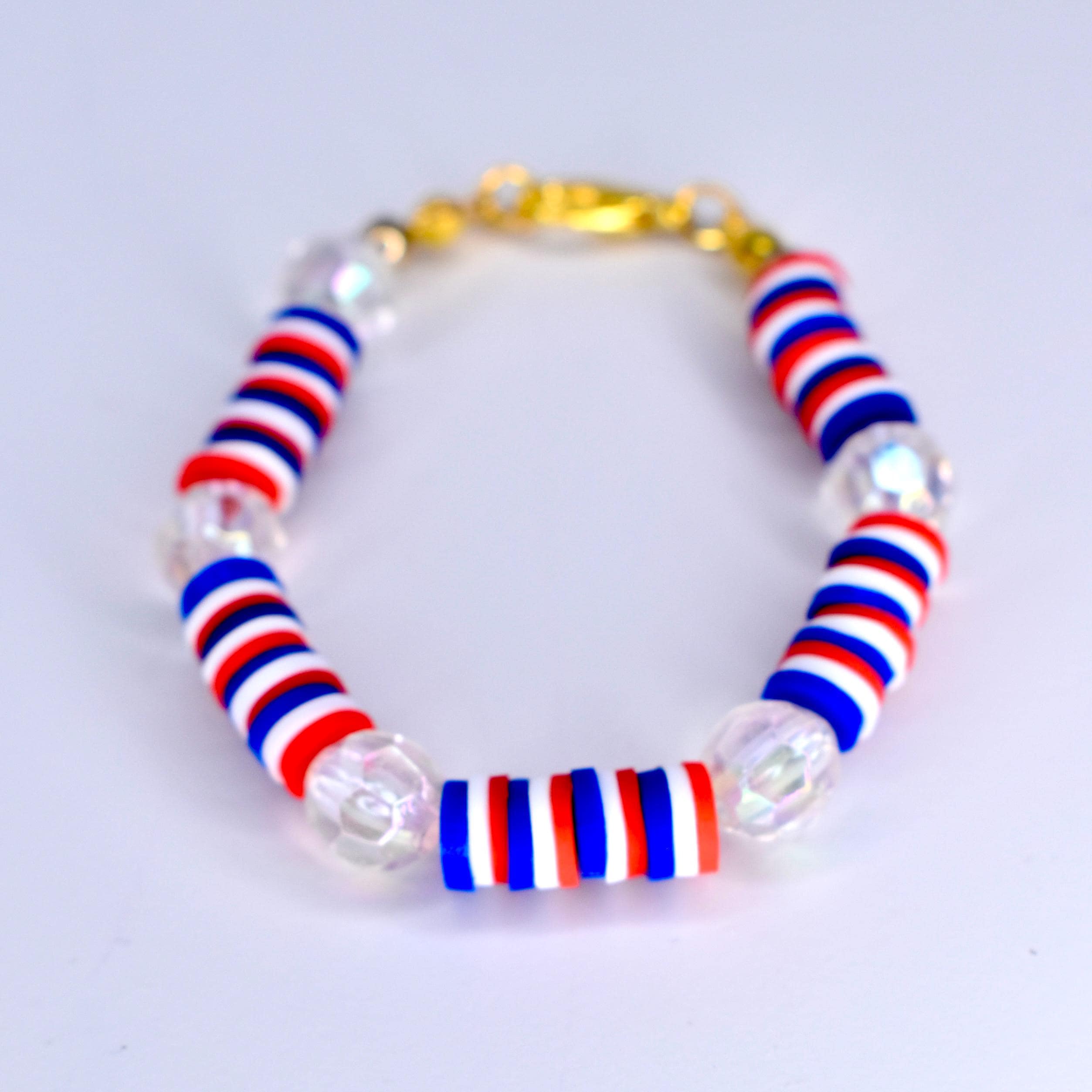 4th of July Independence Day Patriotic Design Beaded Bracelet Custom Water Bottle Band Summer Style Drink Holder Multiple Brand Compatible Beautiful Charm Selection Perfect Gift Idea Holiday Essential Cup Decoration