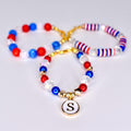 Custom Cup Accessory Tumbler Band Collection 4th of July Independence Day Patriotic Design Beaded Bracelet Water Bottle Decoration Summer Style Drink Holder Multiple Brand Compatible Holiday Gift Idea Beautiful Charm Selection Personalized