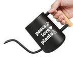 Modern Garden Tool Stainless Steel Watering Can Indoor Plant Care Essential Precise Control Spout Wooden Handle Accent Premium Construction Quality Metal Body Beautiful Design Multiple Colors Available Plant Care Accessory Practical Gift