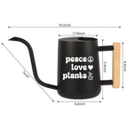 Indoor Plant Care Watering Can Stainless Steel Construction Modern Style Garden Tool Premium Quality Metal Body Wooden Handle Design Gooseneck Spout Precise Control Beautiful Minimalist Aesthetic Multiple Color Options Plant Essential